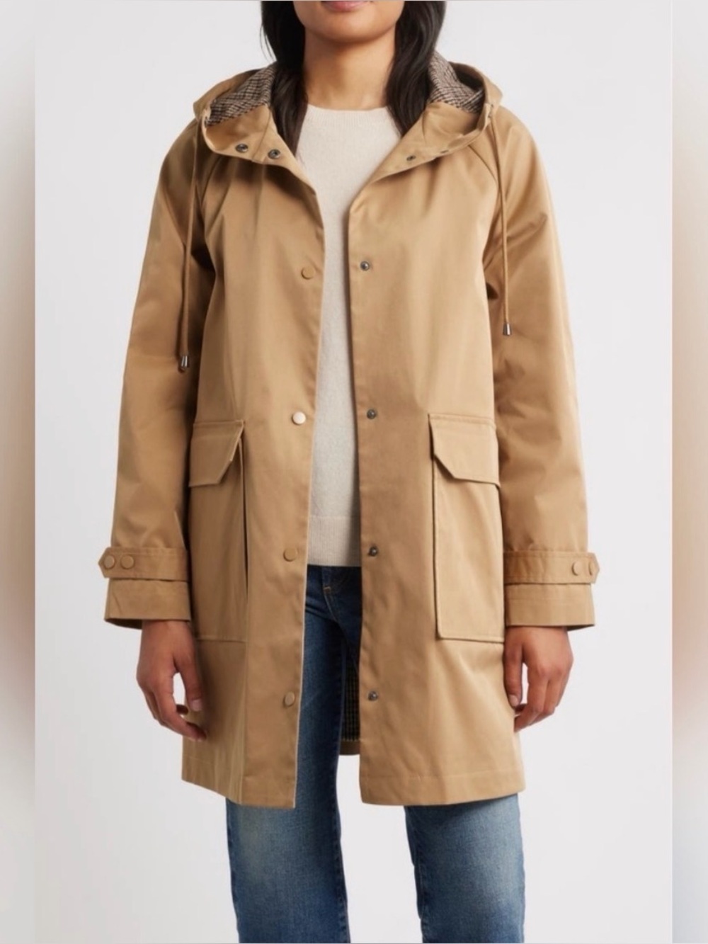 Bernardo Water Resistant Hooded Rain Jacket Size XS
